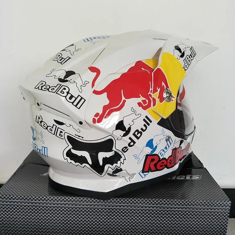 Мотоциклетный шлем закрытый для мотокросса женщин белый гонок|Шлемы| |