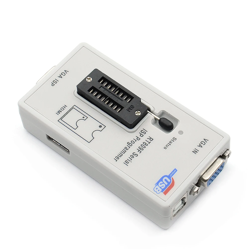 Оригинальный Upmely RT809F ISP программатор + 11 адаптеров 24-25-93 Serise IC Оффлайн-плата KB9012 VGA