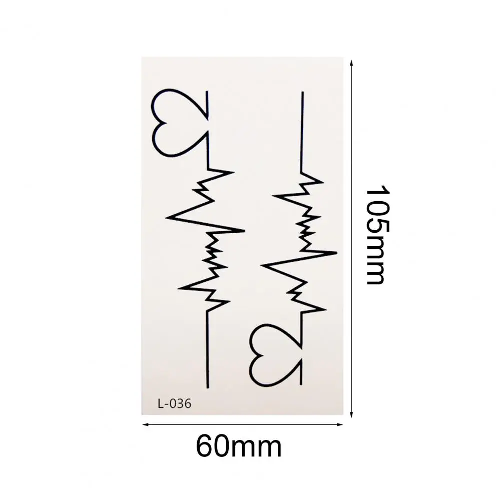

50% Hot Sale Waterproof Temporary Body Love Wave Tattoo Sticker Fashion Decoration for Unisex