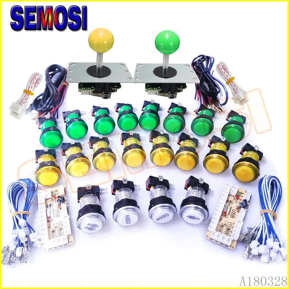 5 контактный аркадный джойстик светодиодный кнопки с микропереключателем набор