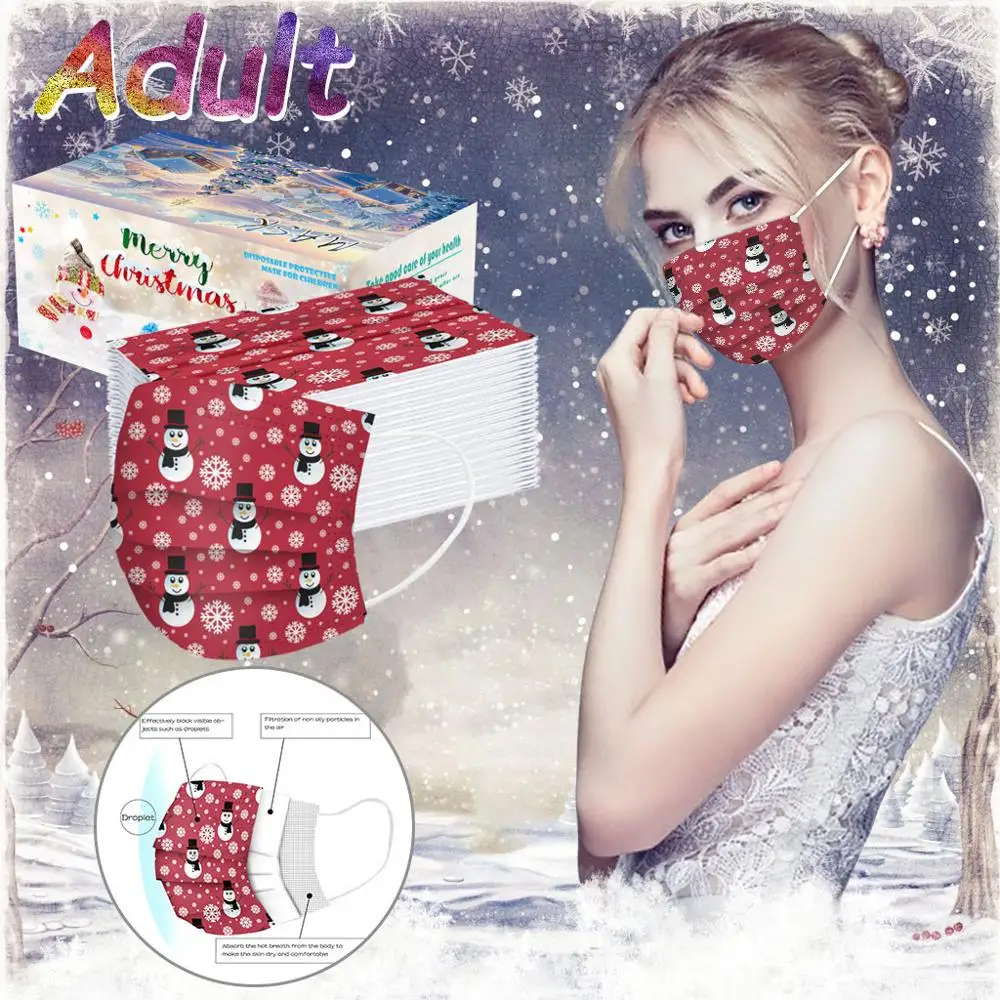 50 шт. одноразовые маски для лица 3 слоя|Маска велоспорта| |