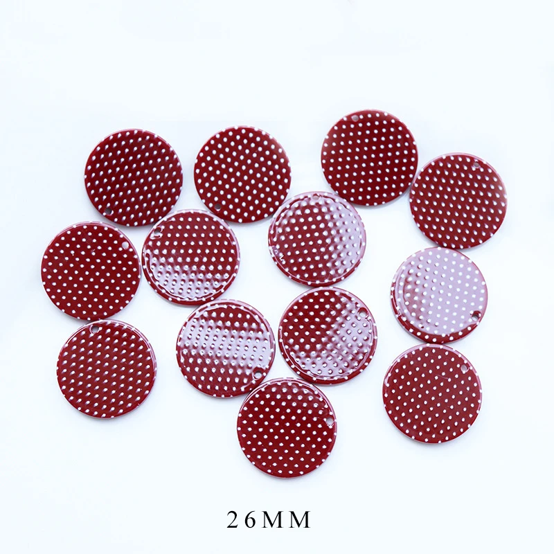 

10 шт./лот красная точка «сделай сам» масляные акриловые Подвески ручной работы дизайн для изготовления ювелирных изделий серьги браслет ил...