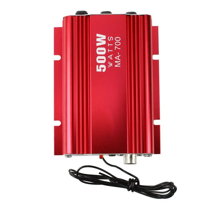 Amplifier Amp + Remote Speaker for 2-channel 500W Car Auto MOTO boat USB MP3 FM red | Электроника