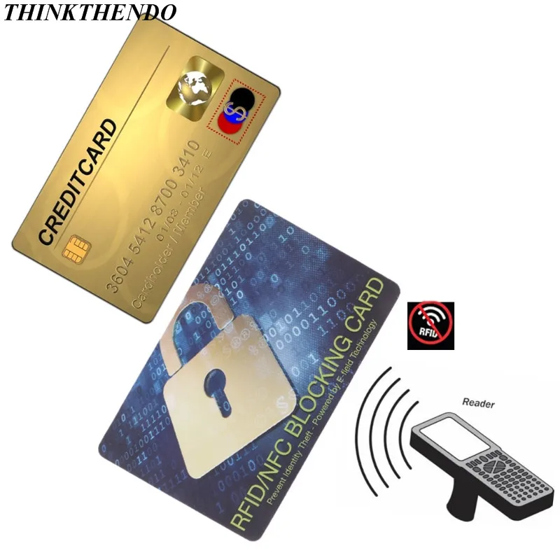 Защита для кредитных карт RFID Блокировка сигналов NFC защита паспорта кошелек |