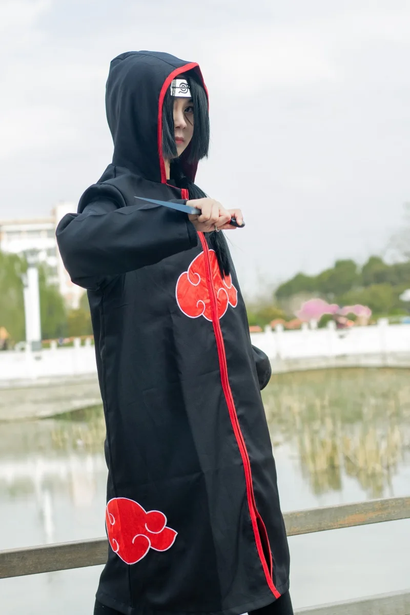 Аниме серия ниндзя красное облако халат накидка Косплей модная мультяшная
