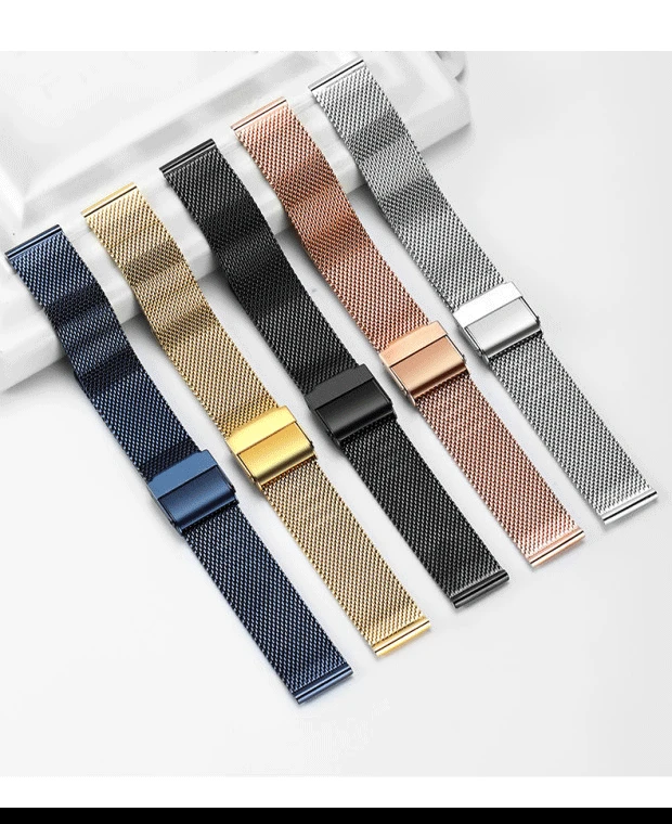 Milanese Watchband Replacement strap 18mm 20mm 22mm Universal Stainless Steel Metal Watch Band Mesh Strap Bracelet