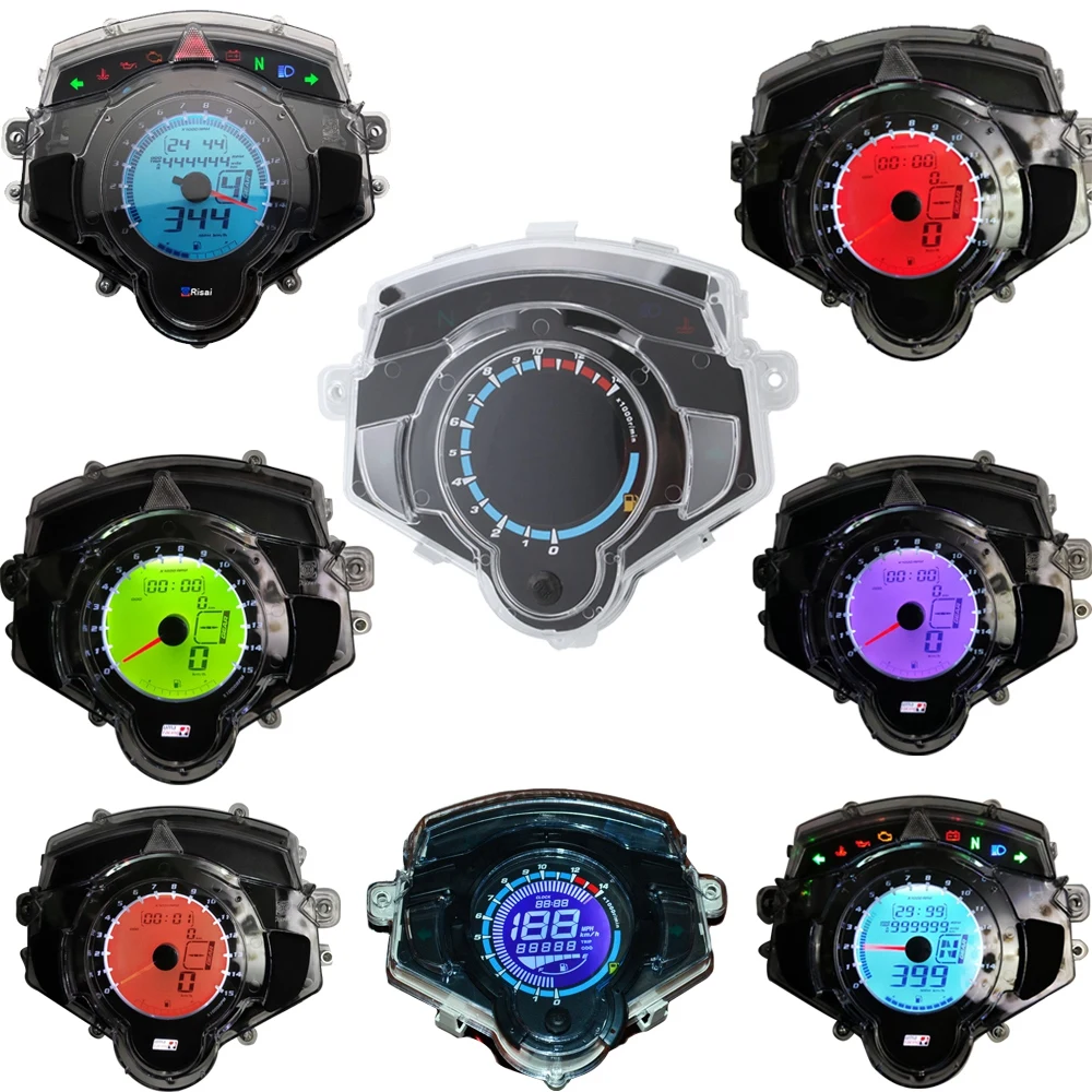

Motorcycle Digital LCD Digital Gauge Speedometer Tachometer Backlight for Yamaha LC135 V2 V3 V4 with 7 color Odometer