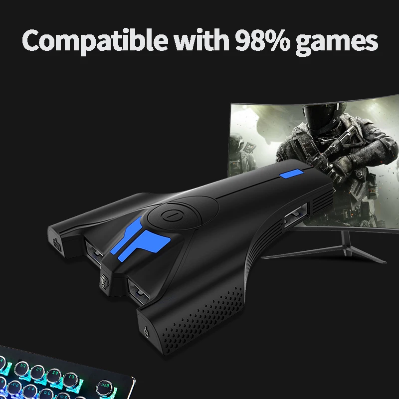 Клавиатура и переходник для мыши конвертер с 3 5 мм микрофоном Nintendo Switch / PS4 One PS3