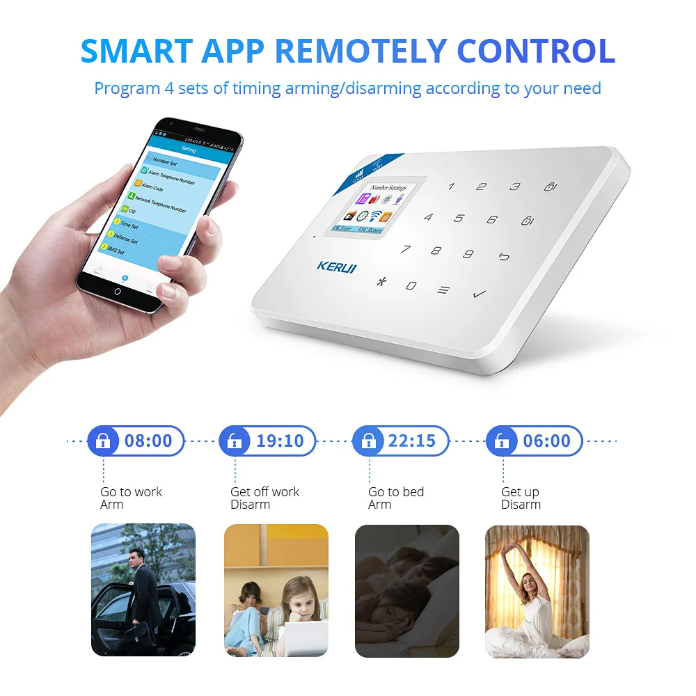 KERUI W18 GSM WIFI DIY сигнализация беспроводная домашняя Безопасность Датчик движения