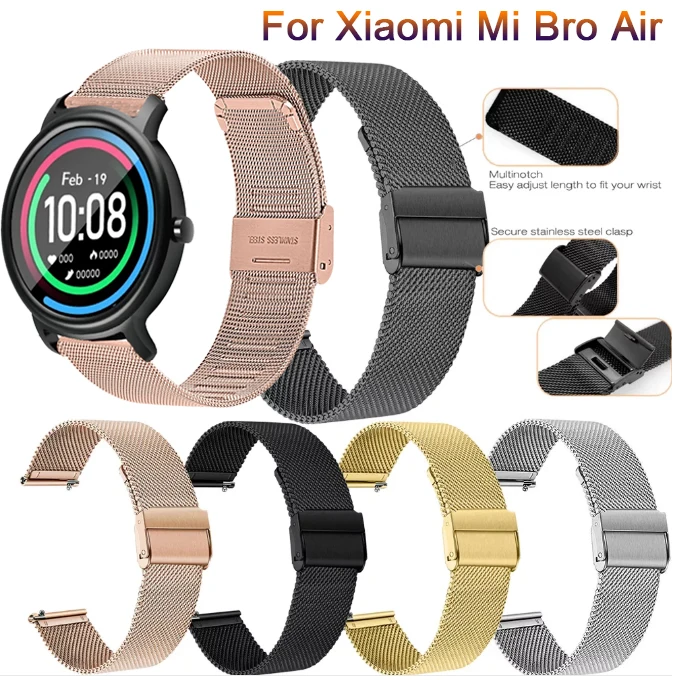 

Milanese Stainless Steel Metal Strap For Xiaomi Mibro Air Style WatchBand Strap For Garmin Venu SmartWatch for Mi bro Air Correa