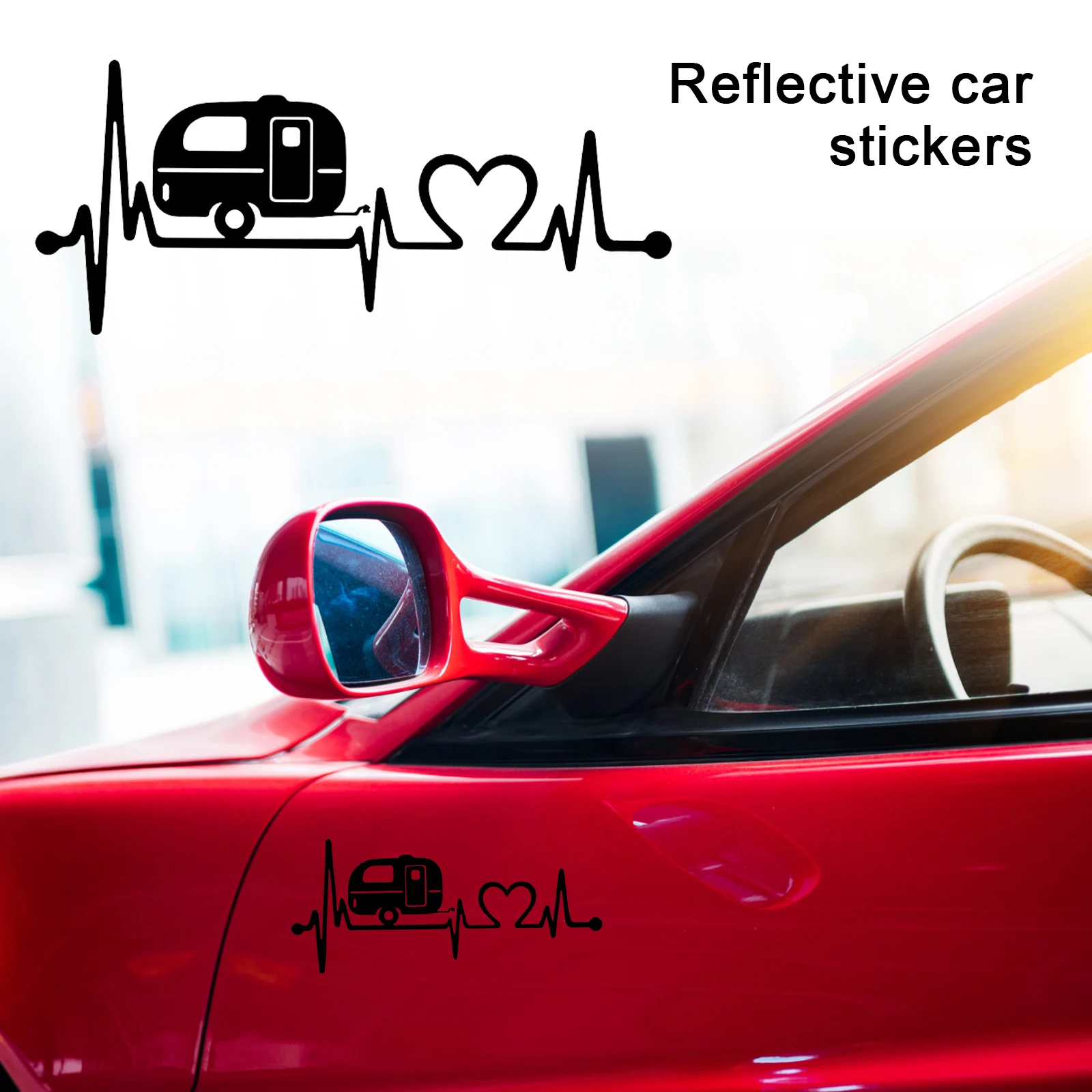 

Car Sticker Caravan Love Heartbeat Car Sticker Camper Decals Body Window Stickers Car Styling Vinyl Decals Stickers Car Styling