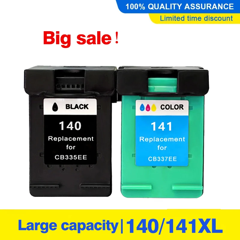 

Compatible HP 140 141 For HP140 Ink Cartridge Replacement for HP 140 HP140 for Photosmart C4583 C4283 C4483 C5283 D5363 Printer