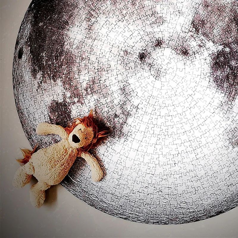 Новый Пазл луна 1000 штук сложно для искусственных игрушек Обучающие игрушки