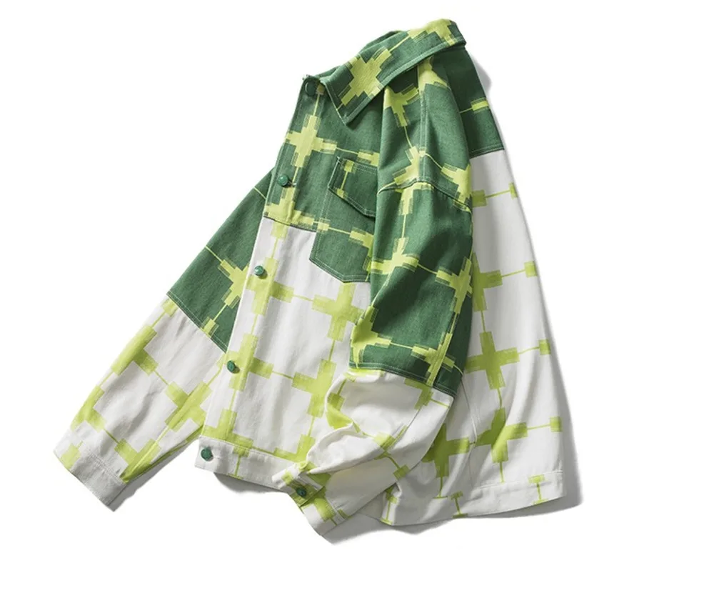 

2021 Autumn New Design Jacket Men's Fashion Loose Couples Baseball Casual Coat Color Matching American Street Style Hot Sale