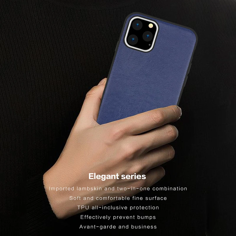 Bonola Lambskin Case For iPhone11Pro Max/11Pro/11 High Grade Genuine Leather iPhone11Pro/11/11max Anti-fall Cover |