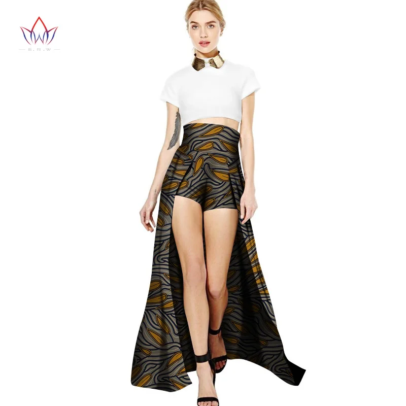 2021 Африканский стиль с высокой талией Шорты Дашики со шлейфом африканская одежда