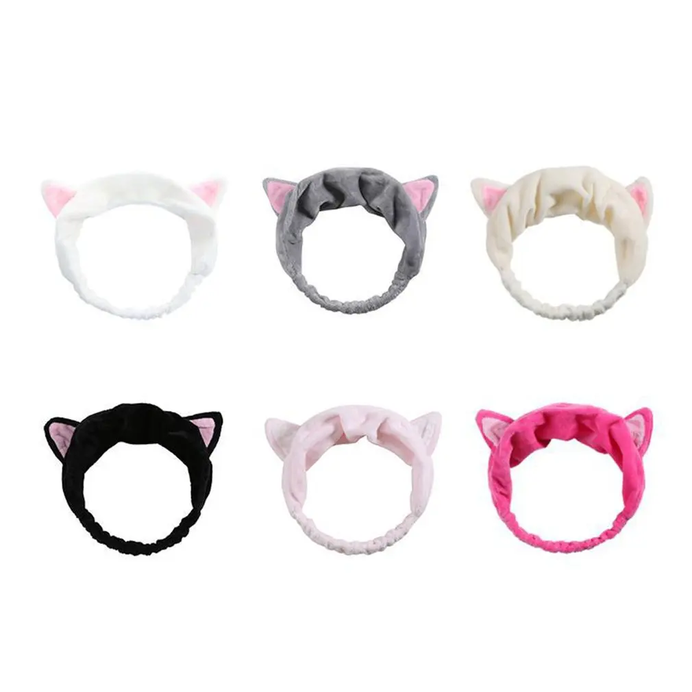 

Women Ears Tools Elastic Hair Headbands Party Makeup Party Hairband Accessories Face Wash Headdress Cute Cat Life Women