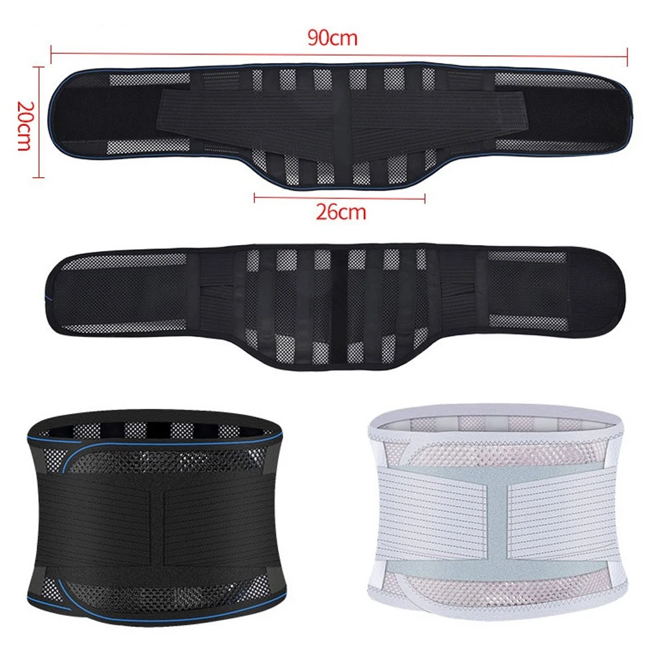 

Breathable Mesh Lumbar Orthopedic Adjustable Neoprene Brace Waist Back Posture Corrector Support Belt Pain Relief Trainer Muscle