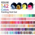 Гель-лак для рисования Rosalind, гель-краска для маникюра своими руками, основа и покрытие, гибридный дизайн ногтей набор из 142 цветов, 5 мл