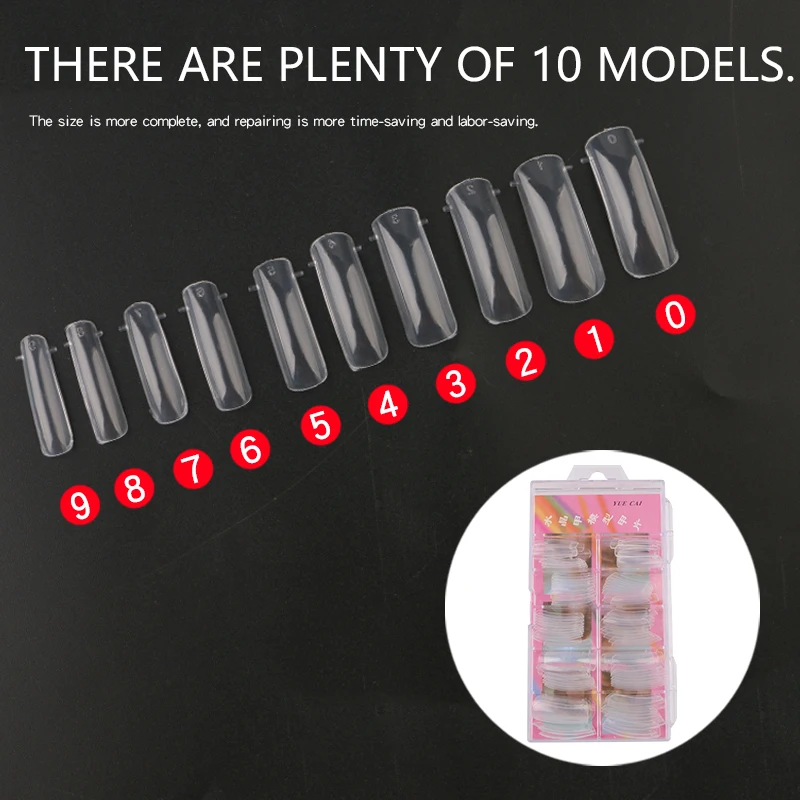 Профессиональные накладные ногти Длинные балерины полуфранцузские акриловые 10