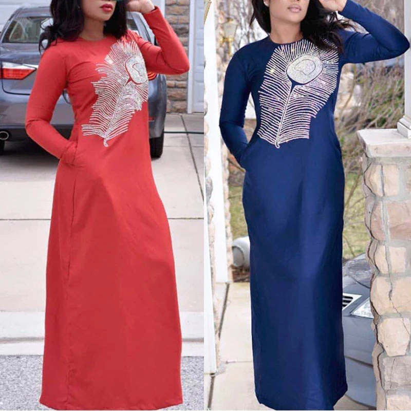 

Африканские платья для женщин H & D 2022 с вышивкой, платье Дашики с блестящими камнями, традиционная африканская женская одежда S3308