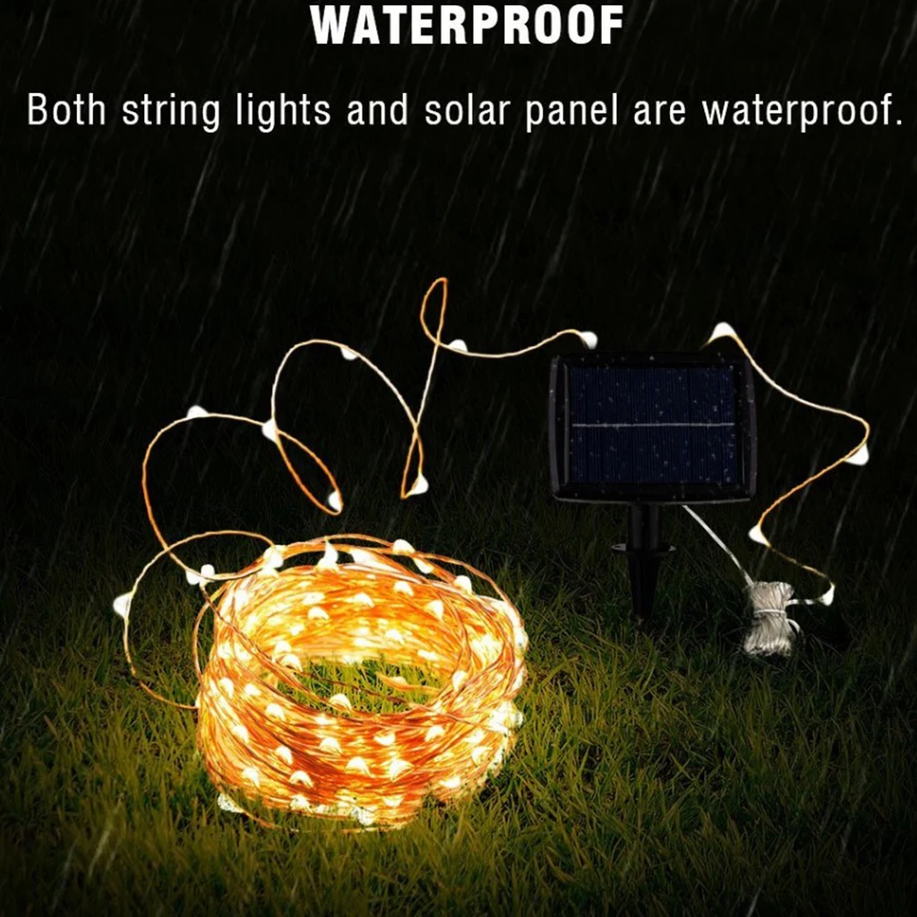 

Гирлянда на солнечной батарее, 20 м, 8/2 режимов, 100 светодиодов