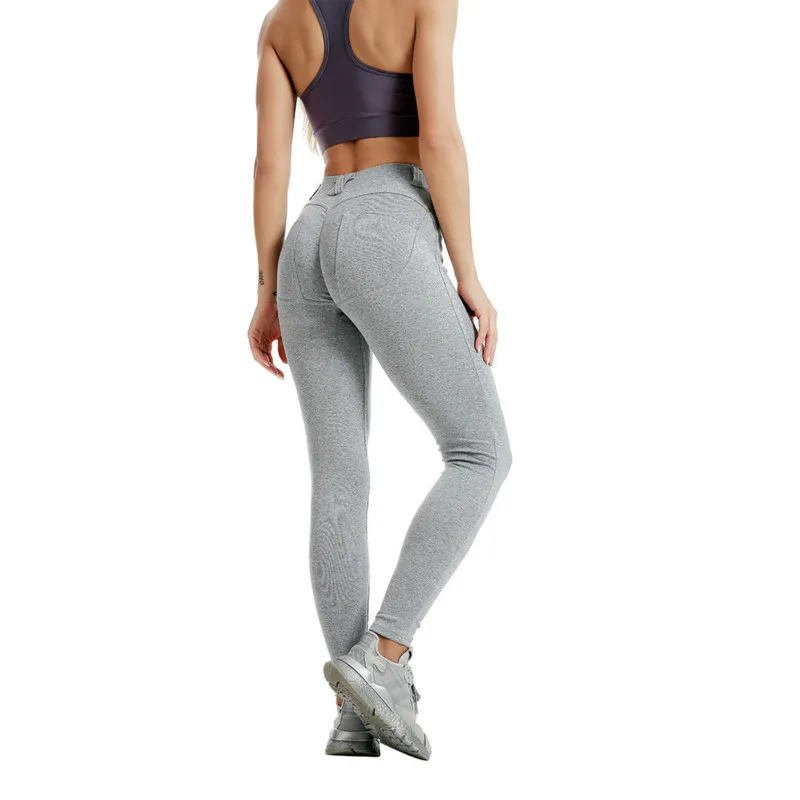 

Autumn and Winter Nine-Point Pants Slim Ordinary Leggings Sports Peach Hip Female Pants Solid Color Elastic Leggings Women