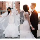 Женское свадебное платье It's yiiya, белое кружевное платье с длинными рукавами в африканском стиле на лето 2021