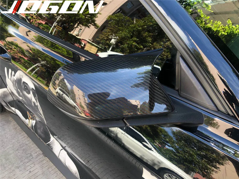 Car Side Rearview Mirror Cover For Ford Mustang 2015-2018 US Version With Turn Signal Dry Carbon Fiber | Автомобили и мотоциклы