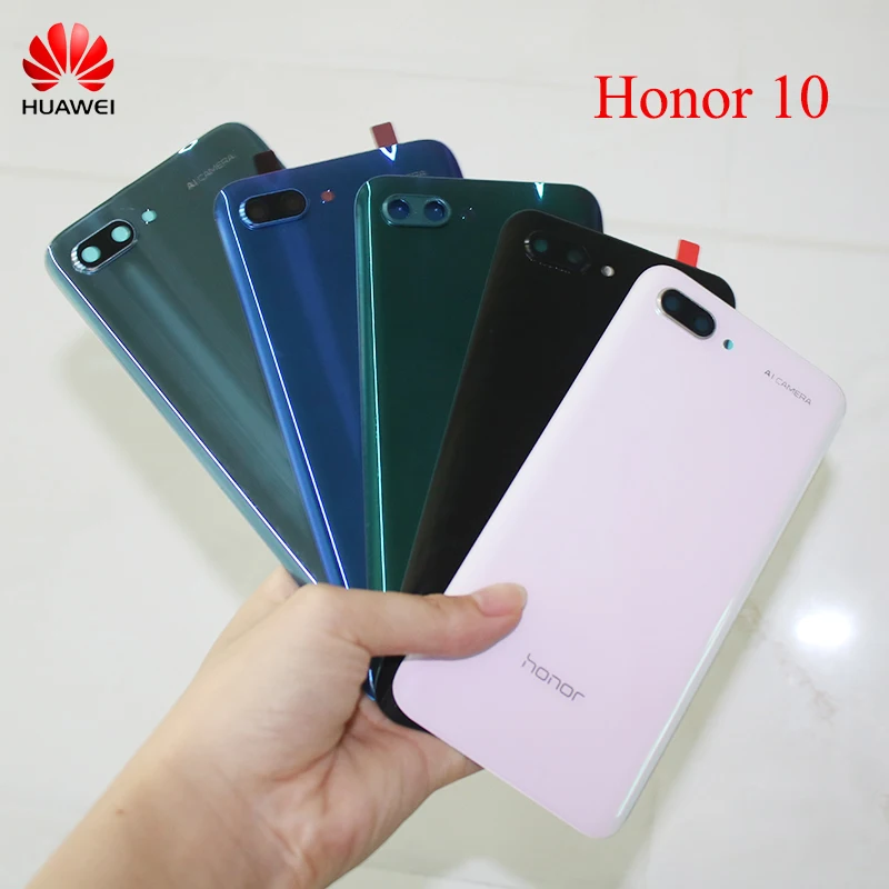 

Original Huawei Honor 10 Rear Housing Case For Honor 10 COL-L29 Battery Cover Door Back Cover Panel +Camera Glass Lens Replace