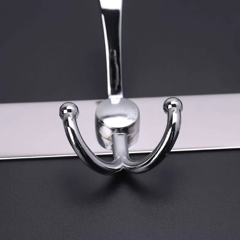 

Stainless Steel Wall Mounted Rack Metal Hanger Storage Rail Hooks Holder Hanging Towel Coat Hat Bag Robe Hanger Black