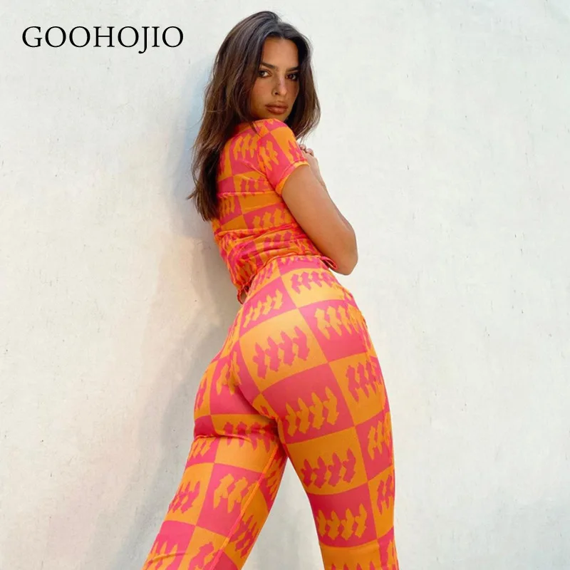 

GOOHOJIO 2021 Spring Autumn New Sexy Slim Matching Sets Fashion Women Suit Two Piece Sets for Women Fashionable Tight Women Sets