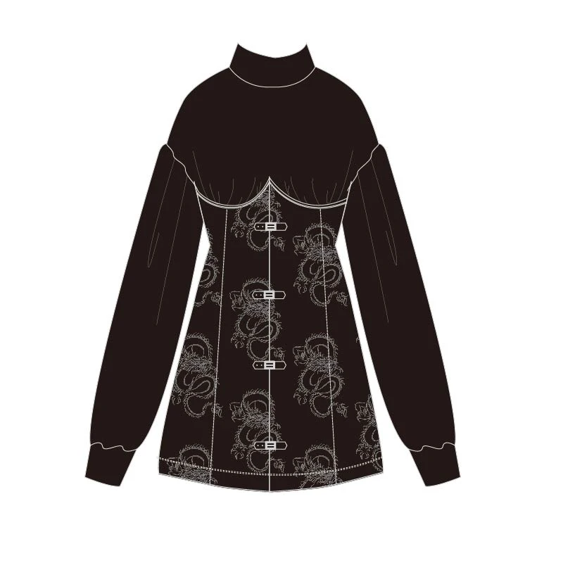 

XITAO False Two Piece Dress Fashion Women Pullover Full Sleeve Small Fresh Casual Style 2020 Sexy Style Minority Dress ZY3606