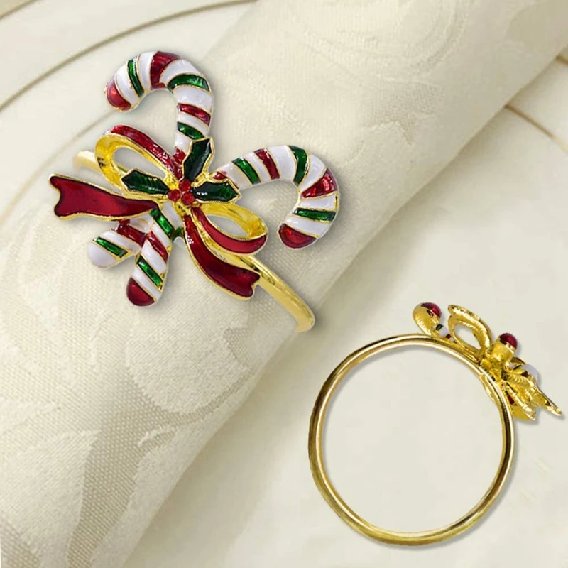 6 упаковок кольца для салфеток свадебных приемов Рождества Дня благодарения и