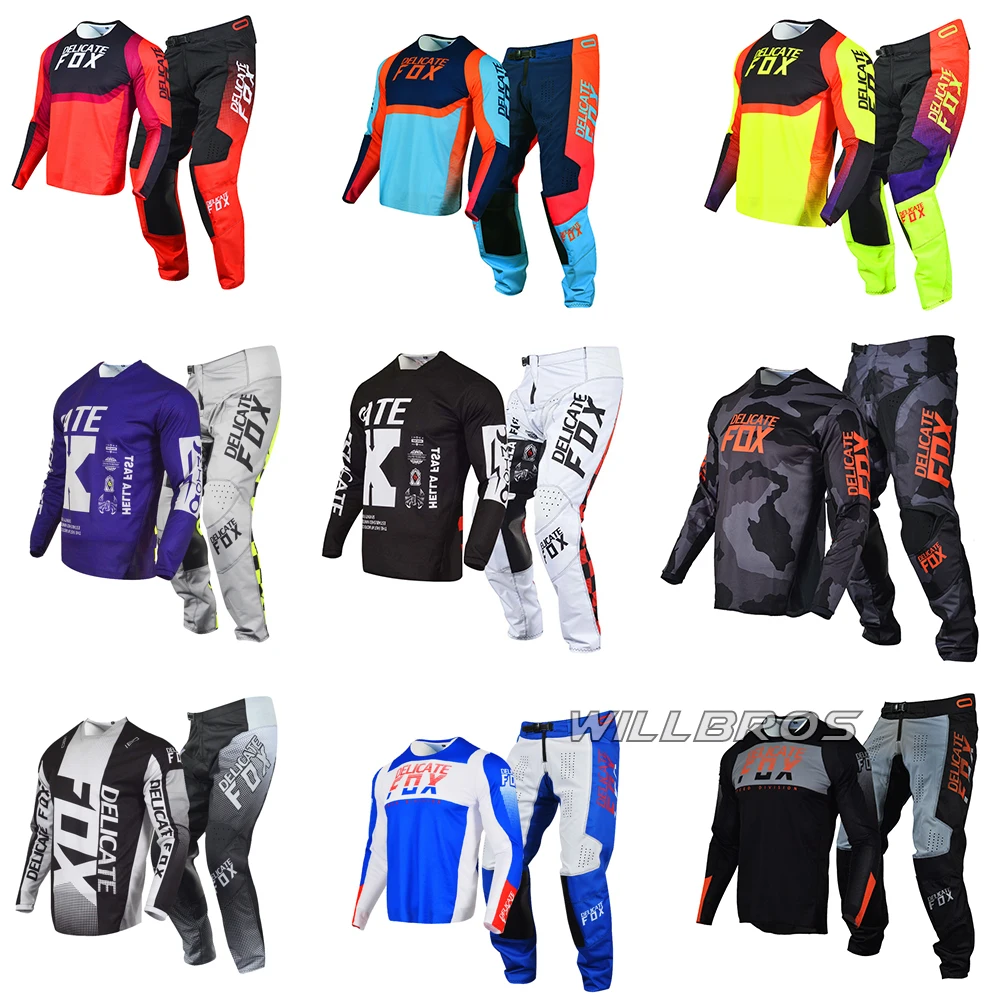 Фото - Motocross Racing Delicate Fox Flexair 180 360 Gear Set Jersey Pants Moto Cross Mountain Bicycle Offroad Kits Suit Mens 330 cross mountain носки 1 xl 46 49