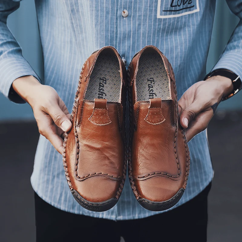 

Mens Causal Shoes Zapatos Hombre Casual Man Shoes Men Black Mens Loafers For Cuero Men's Leather Fashion Casuales Para