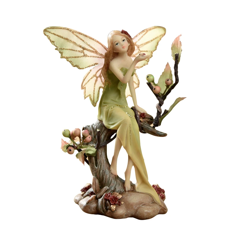 Европейский лес Ангел Смола зеленая кожа домашняя гостиная настольные статуэтки