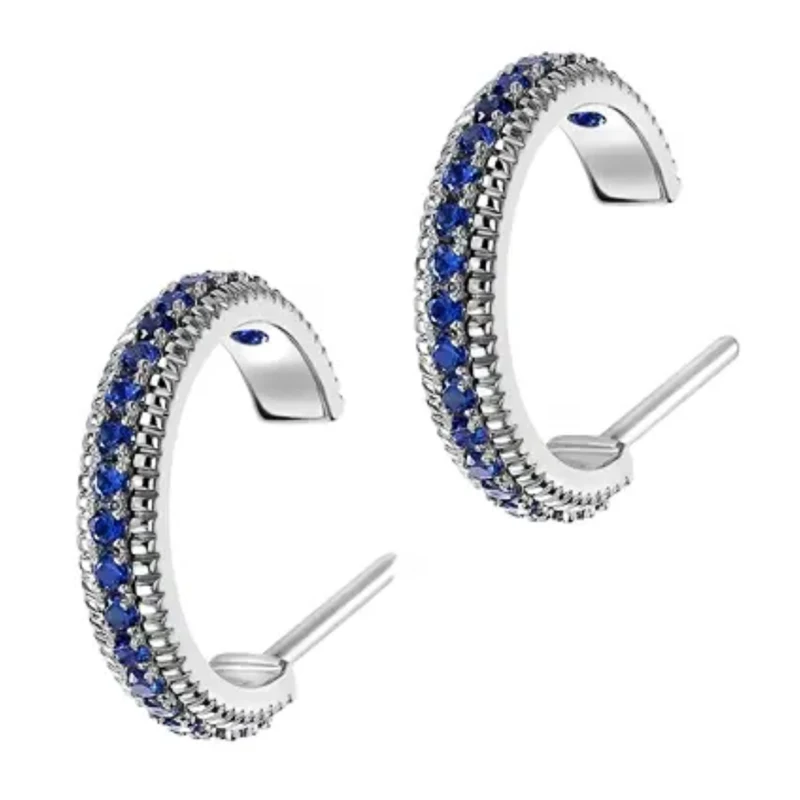 

CAOSHI Trendy Delicate Hoop Earrings for Women Dazzling Zirconia Accessories Fashionable Design Chic Female Gift Stylish Jewelry