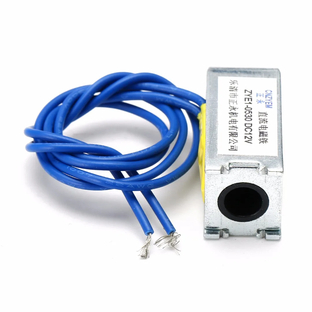 Электронный нормально-открытый электромагнитный клапан Push ZYE1-0530 DC 12V 1A 10mm Ход Pull