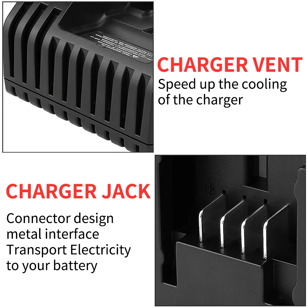 

Lithum-Ion Battery Charger with LED Indicator Over- Voltage Short-Circuit Charging Protection 12v Fully Automatic Fast Charging