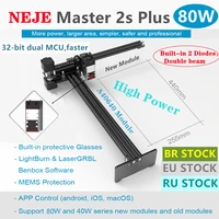 neje master 2s plus 80w cnc laser engraver wood cutter machine markable stainless steel router lightburn bluetooth app control