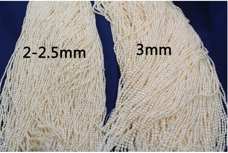 (5 нитей/Лот) продвижение! Натуральный пресноводный жемчуг в форме риса