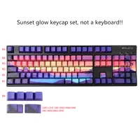 110 keysset sunset glow keycaps pbt 5 sides dye sublimation key caps for mechanical keyboard oem profile side engraving
