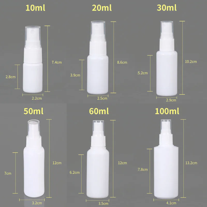 Пустая пластиковая бутылка-распылитель 100*5/10/20/30/50/60/100 мл небольшая медицинская