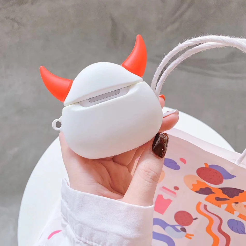 3D милый чехол для наушников Airpods 2 Чехол аниме кошка силиконовая утка наушники защитная крышка для Apple Air pods для наушников Чехол