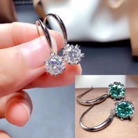 meibapj top quality 1 carat moissanite snowflake drop earrings 925 sterling silver fashion ear dtuds fine jewelry for women