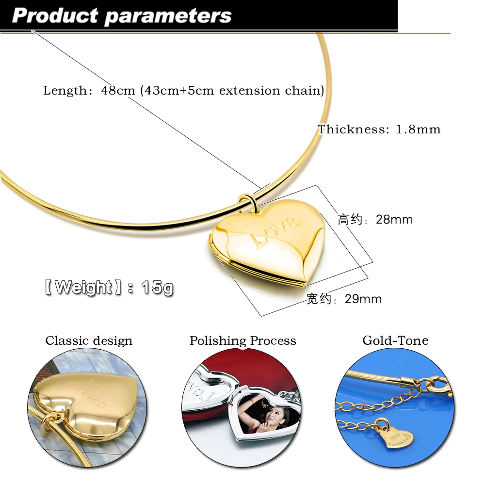 Женское ожерелье из серебра 925 пробы с подвеской в виде сердца | Украшения и
