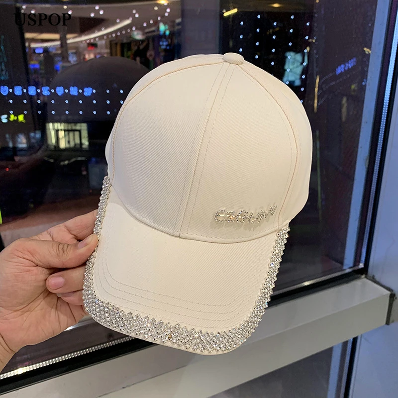 

USPOP Diamond letters baseball caps women spring summer caps sun visor cap hats