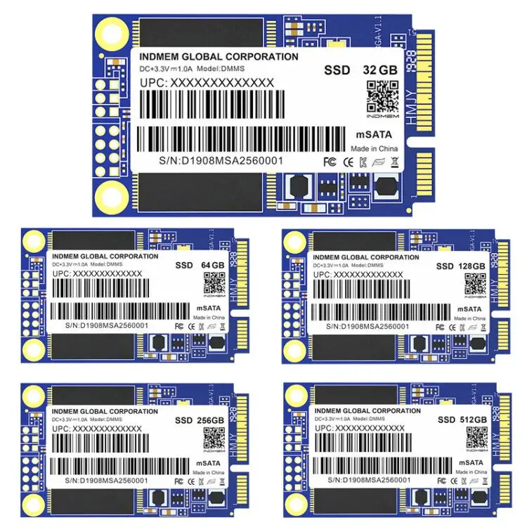 INDMEM SSD mSATA 32 Гб 64 128 ГБ 256 3D NAND Flash MLC чип SMI Master Control совместим со всеми устройствами