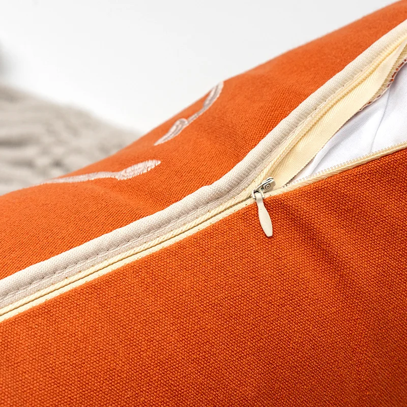 Новая простая современная наволочка для дивана Diphylleia, легкая роскошная вышитая наволочка с изображением лошади, бело-оранжевая, быстрая доставка (art.: 3920d7ea2bec8) - 3920d7ea2bec8